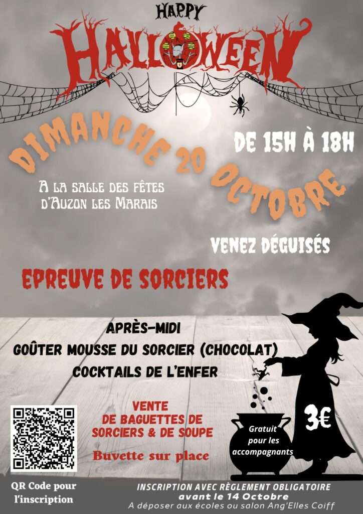 Dimanche 20 octobre de 15h à 18h : Happy Halloween avec l'association Pour Nos P'tits Loups