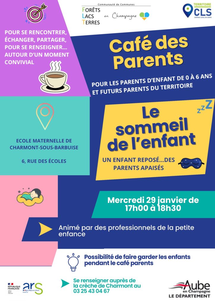 Café des parents : mercredi 29 janvier à Charmont-sous-Barbuise